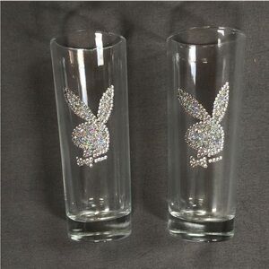 PLAYBOY Shot Glasses NWT - Silver